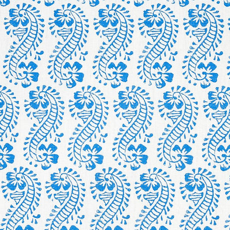 Schumacher Lani Blue Fabric
