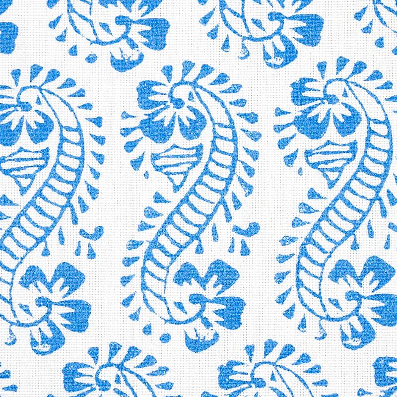 Schumacher Lani Blue Fabric
