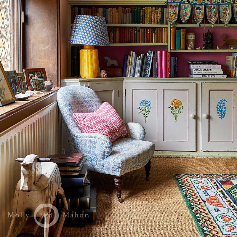 Schumacher Coffee Bean Sky Fabric