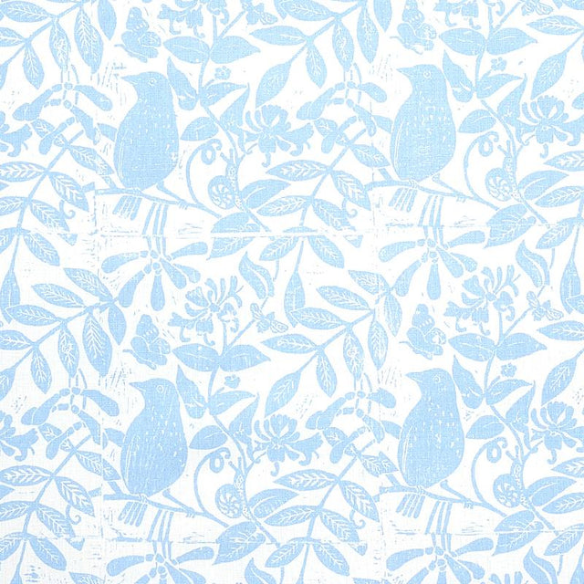 Schumacher Bird & Bee Sky Fabric