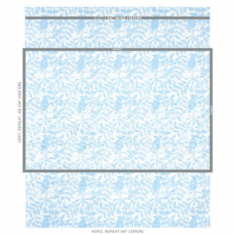 Schumacher Bird & Bee Sky Fabric