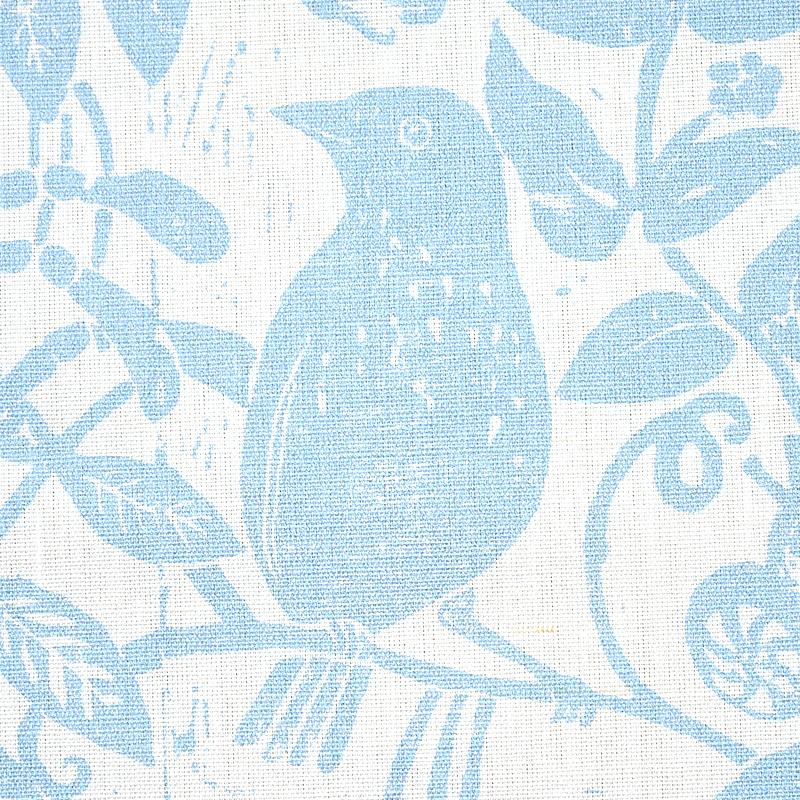 Schumacher Bird & Bee Sky Fabric
