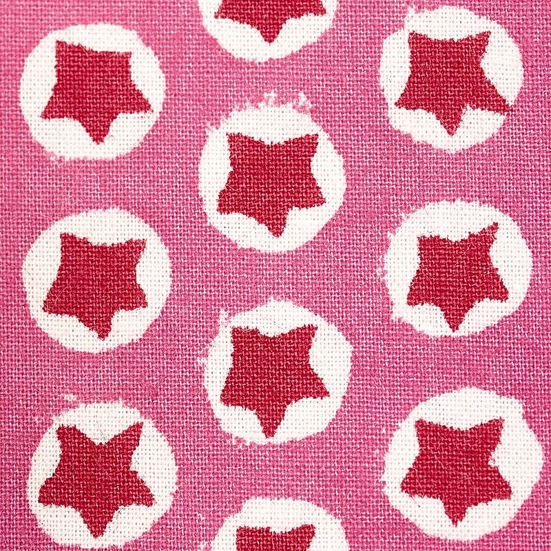Schumacher Tuk Tuk Hand Block Print Pink Fabric