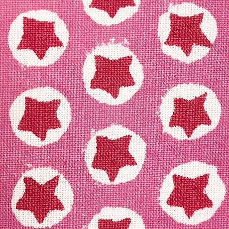 Schumacher Tuk Tuk Hand Block Print Pink Fabric