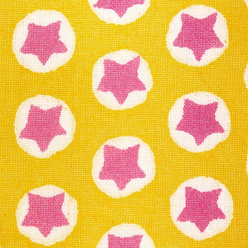 Schumacher Tuk Tuk Hand Block Print Yellow Fabric
