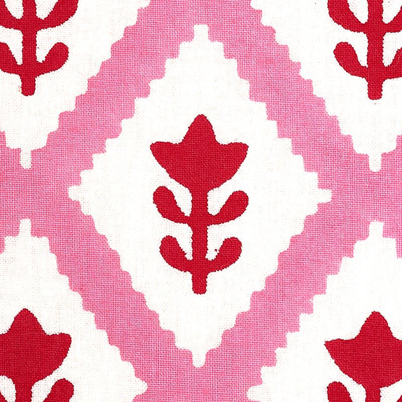 Schumacher Buti Hand Block Print Pink Fabric