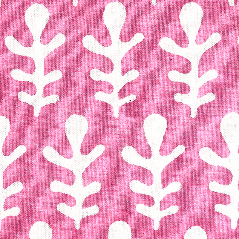 Schumacher Bagru Hand Block Print Pink Fabric
