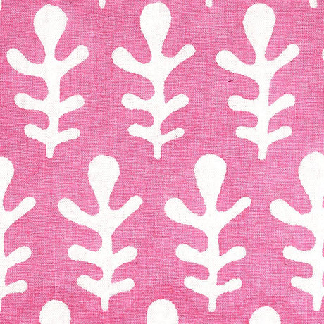 Schumacher Bagru Hand Block Print Pink Fabric
