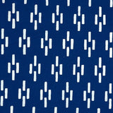 Schumacher Dash Hand Block Print Indigo Fabric