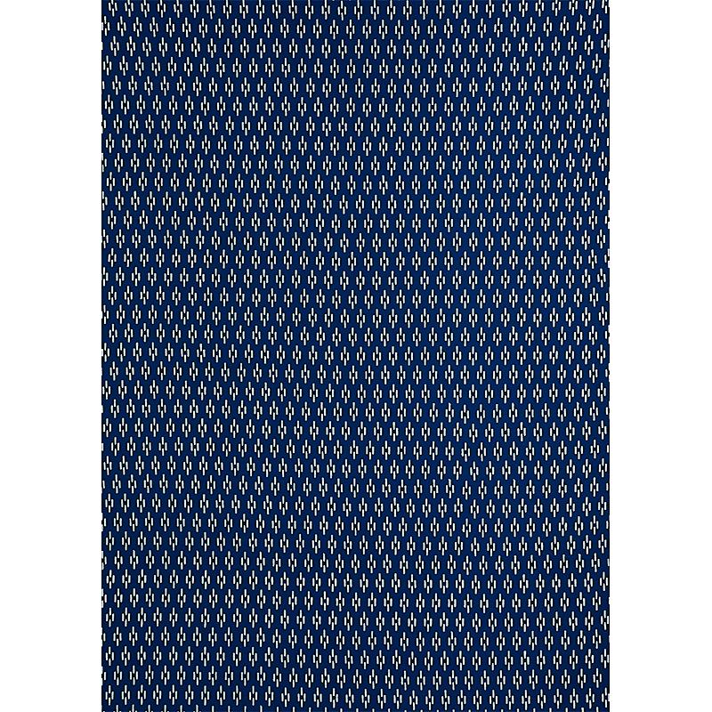 Schumacher Dash Hand Block Print Indigo Fabric