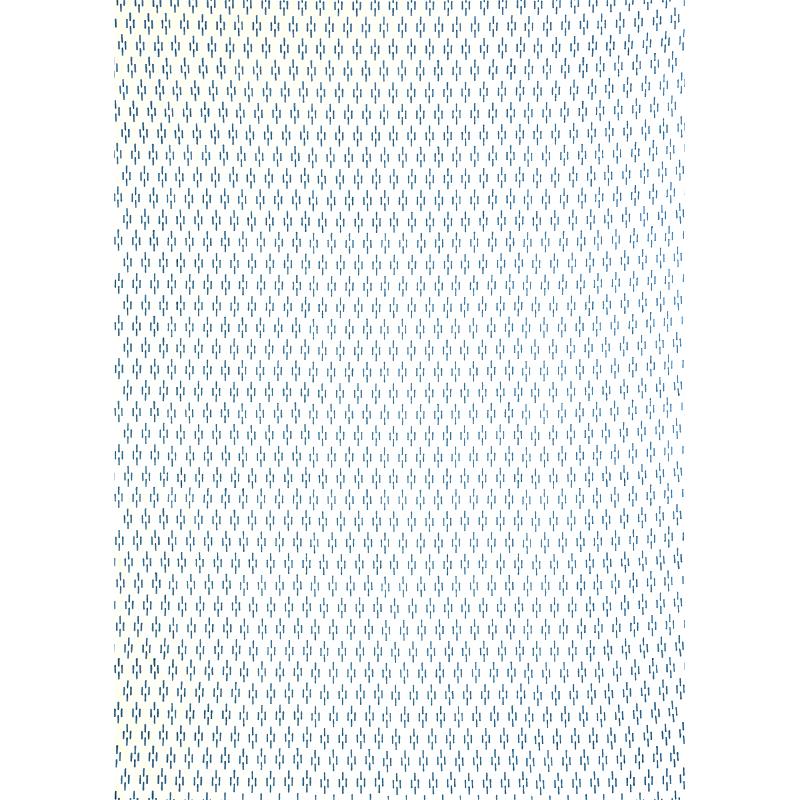 Schumacher Dash Hand Block Print Blue Fabric