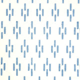 Schumacher Dash Hand Block Print Blue Fabric