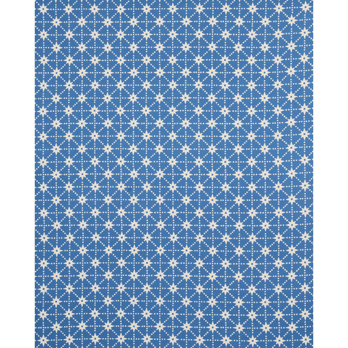 Schumacher Stars Hand Block Print Blue Fabric