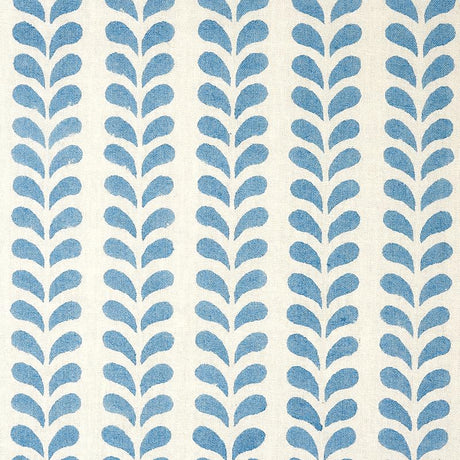 Schumacher Bindi Hand Block Print Blue Fabric