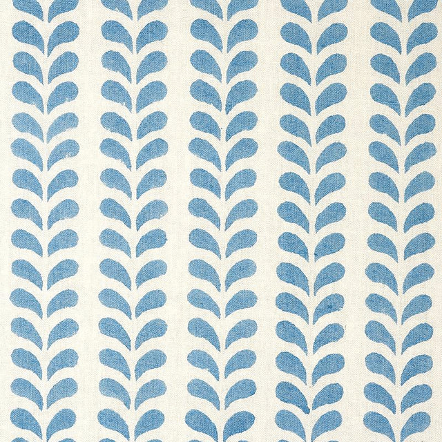 Schumacher Bindi Hand Block Print Blue Fabric