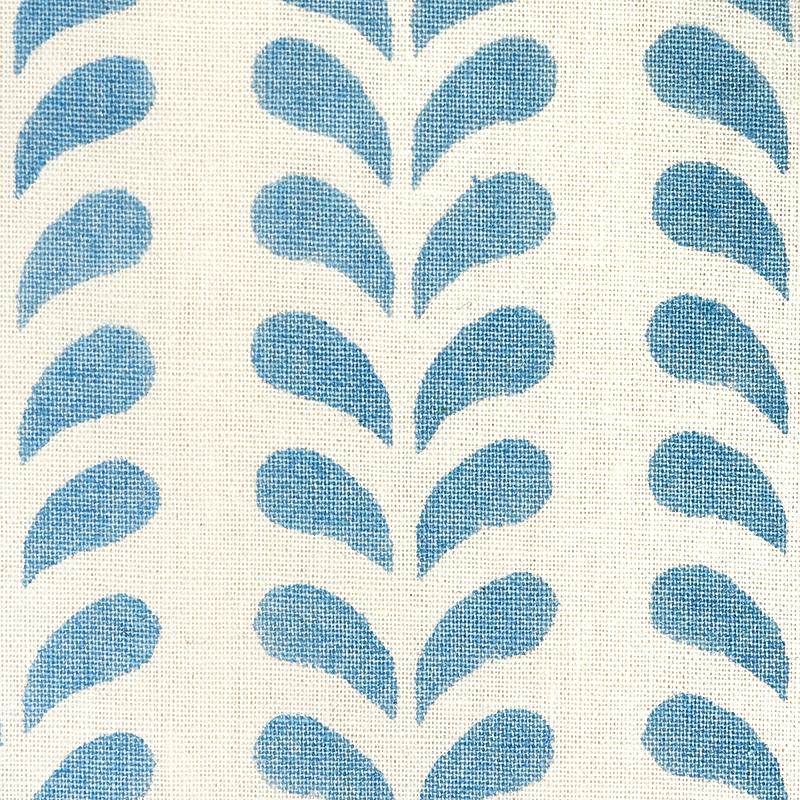 Schumacher Bindi Hand Block Print Blue Fabric