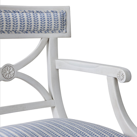 Schumacher Bindi Hand Block Print Blue Fabric