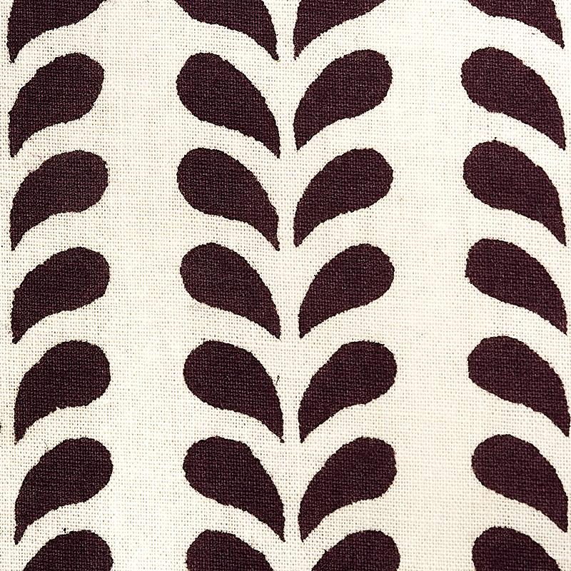 Schumacher Bindi Hand Block Print Aubergine Fabric