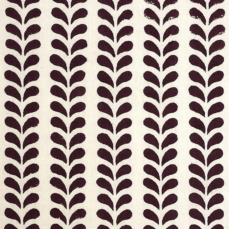 Schumacher Bindi Hand Block Print Aubergine Fabric
