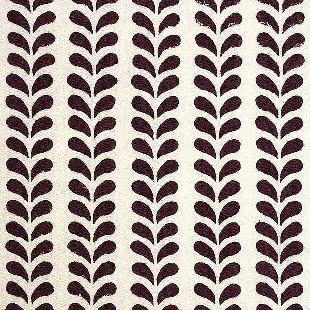 Schumacher Bindi Hand Block Print Aubergine Fabric
