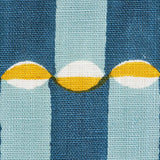 Schumacher Luna Hand Block Print Blue & Turmeric Fabric