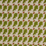 Schumacher Oak Hand Block Print Green Fabric