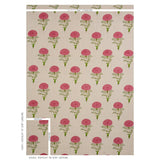 Schumacher Marigold Hand Block Print Pink Fabric