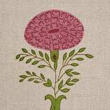 Schumacher Marigold Hand Block Print Pink Fabric
