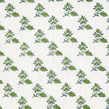 Schumacher Torbay Hand Blocked Print Green Fabric