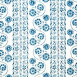 Schumacher Zinnia Handmade Print Blue Fabric