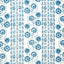 Schumacher Zinnia Handmade Print Blue Fabric