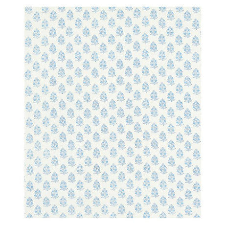 Schumacher Aditi Hand Blocked Print Blue Fabric