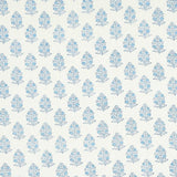 Schumacher Aditi Hand Blocked Print Blue Fabric