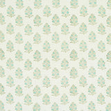 Schumacher Aditi Hand Blocked Print Green Fabric