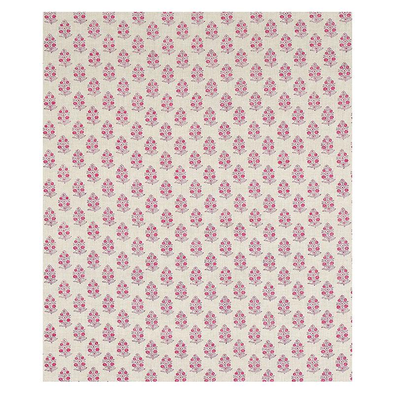 Schumacher Aditi Hand Blocked Print Pink Fabric