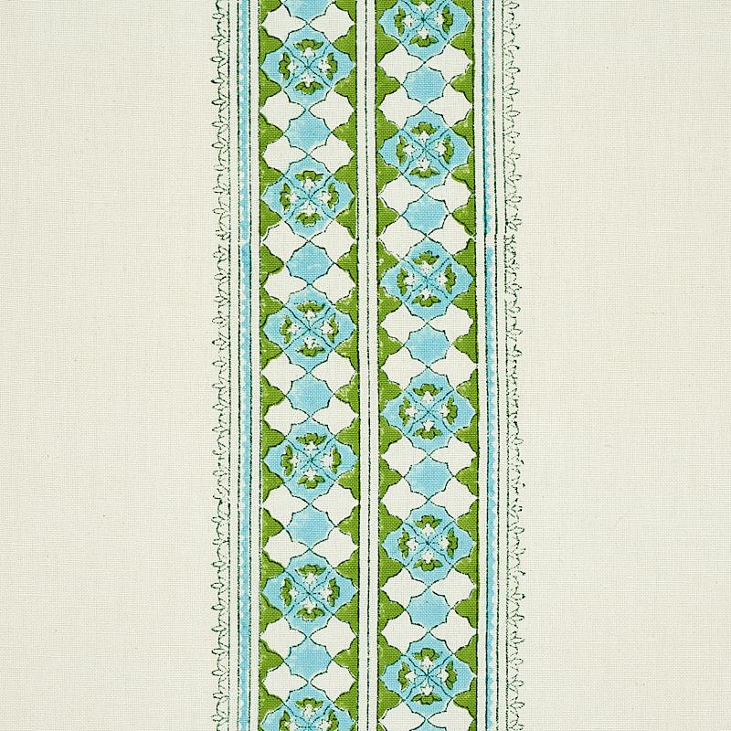 Schumacher Amira Hand Blocked Print Leaf Fabric