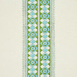 Schumacher Amira Hand Blocked Print Leaf Fabric