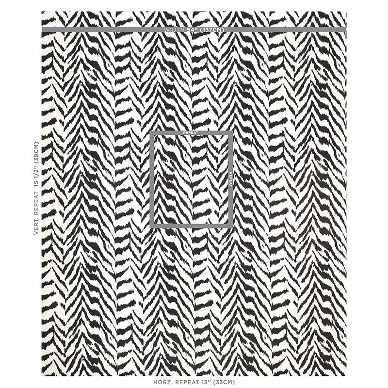 Schumacher Quincy Hand Print Black Fabric
