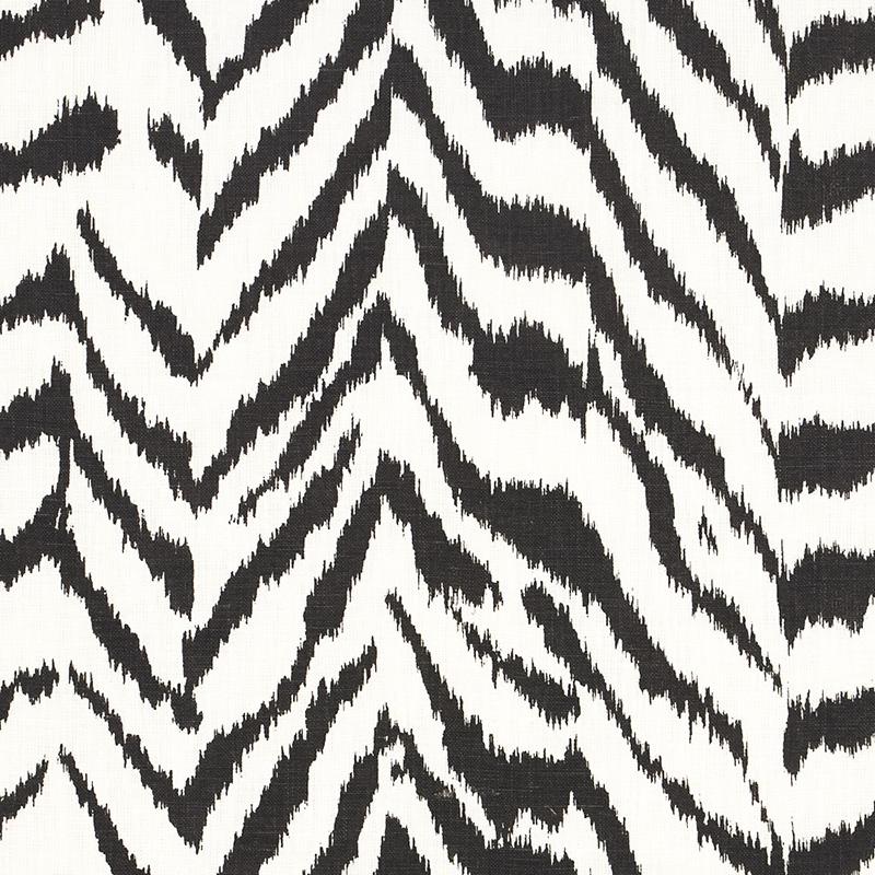 Schumacher Quincy Hand Print Black Fabric