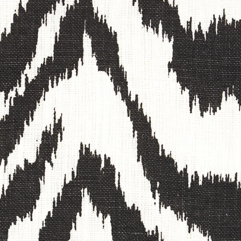 Schumacher Quincy Hand Print Black Fabric