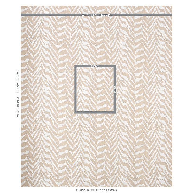 Schumacher Quincy Hand Print Natural Fabric