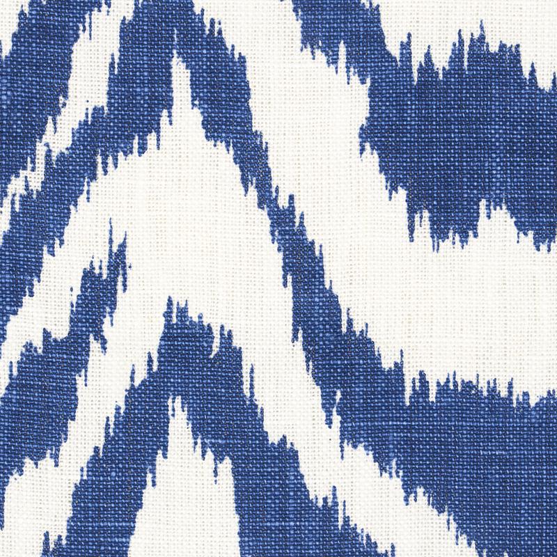 Schumacher Quincy Hand Print Blue Fabric