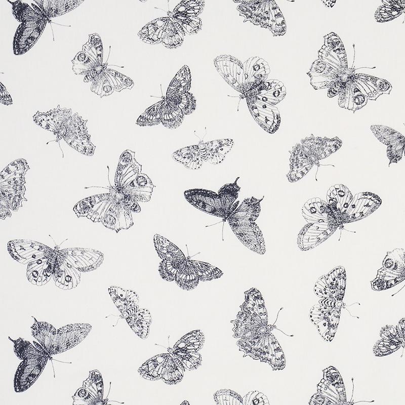Schumacher Burnell Butterfly Black Fabric