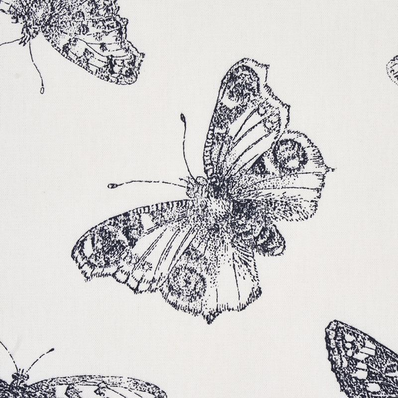 Schumacher Burnell Butterfly Black Fabric