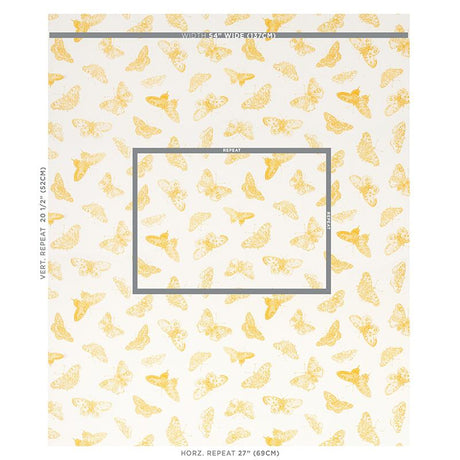 Schumacher Burnell Butterfly Yellow Fabric