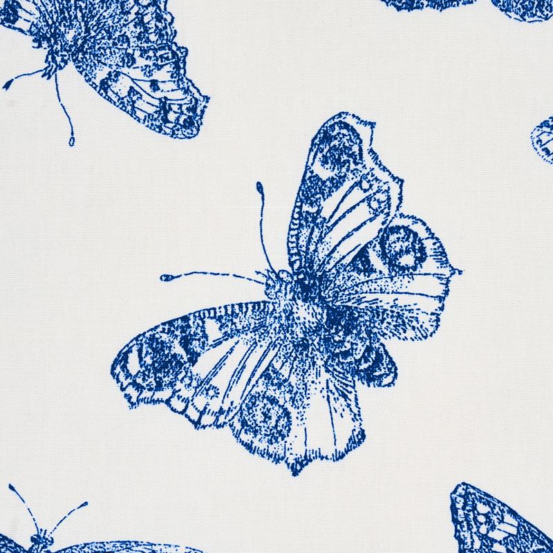 Schumacher Burnell Butterfly Blue Fabric
