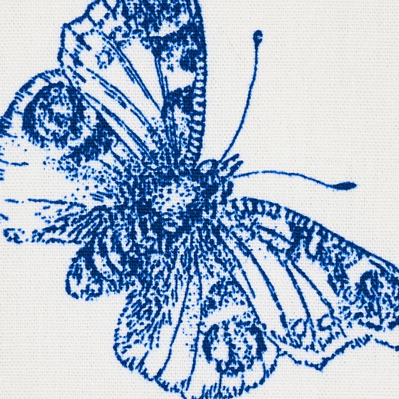 Schumacher Burnell Butterfly Blue Fabric