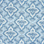 Schumacher Amalia Medallion Handmade Print Blue Fabric