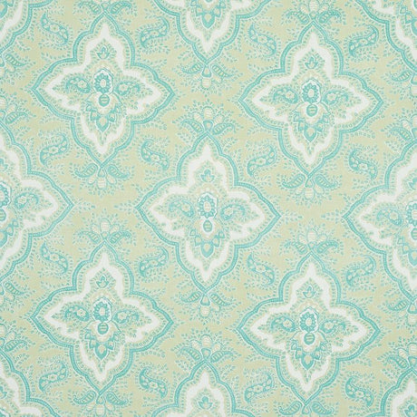 Schumacher Amalia Medallion Handmade Print Mineral Fabric
