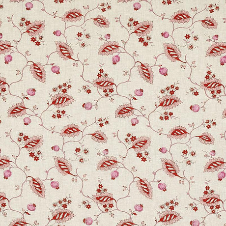 Schumacher Maryam Vine Pink & Red Fabric